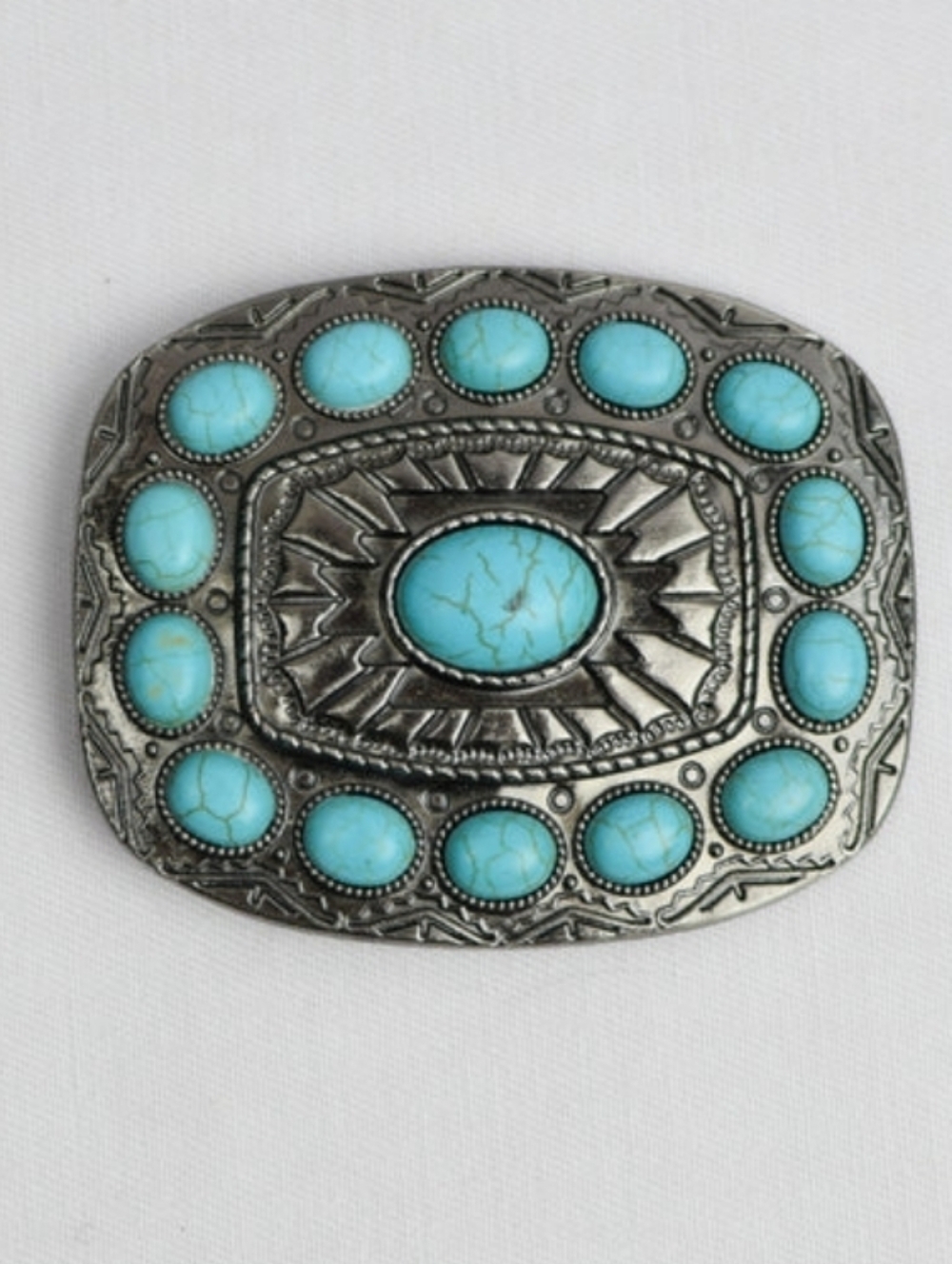 New beautiful Silver and turquoise color Belt Buckle